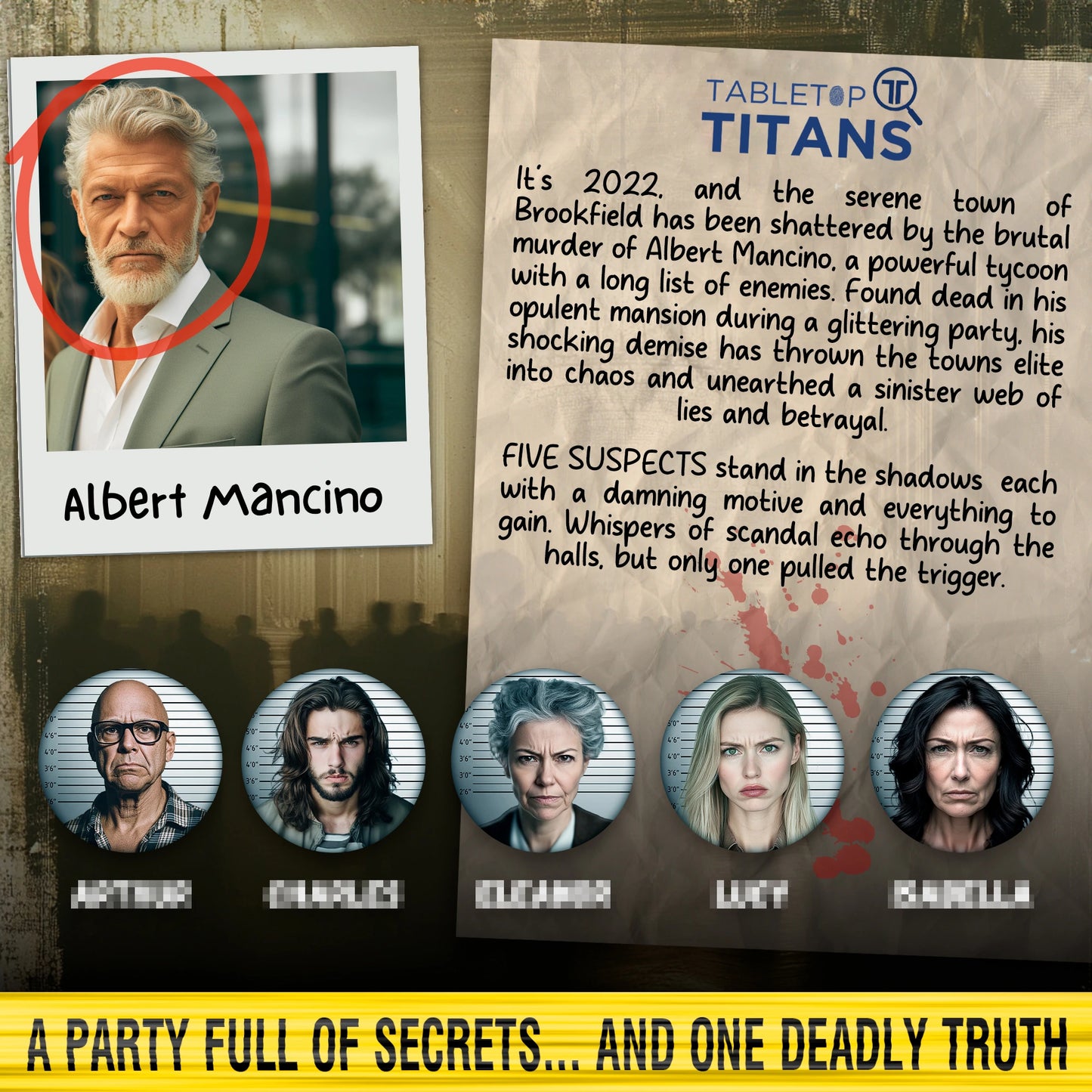 Murder at Mancino Mansion | Cold Case Files Investigations - Perfect for Individuals, Date Nights, Dinner Parties and Hosting
