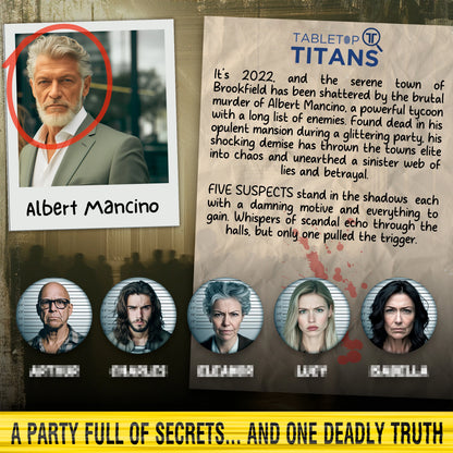 Murder at Mancino Mansion | Cold Case Files Investigations - Perfect for Individuals, Date Nights, Dinner Parties and Hosting
