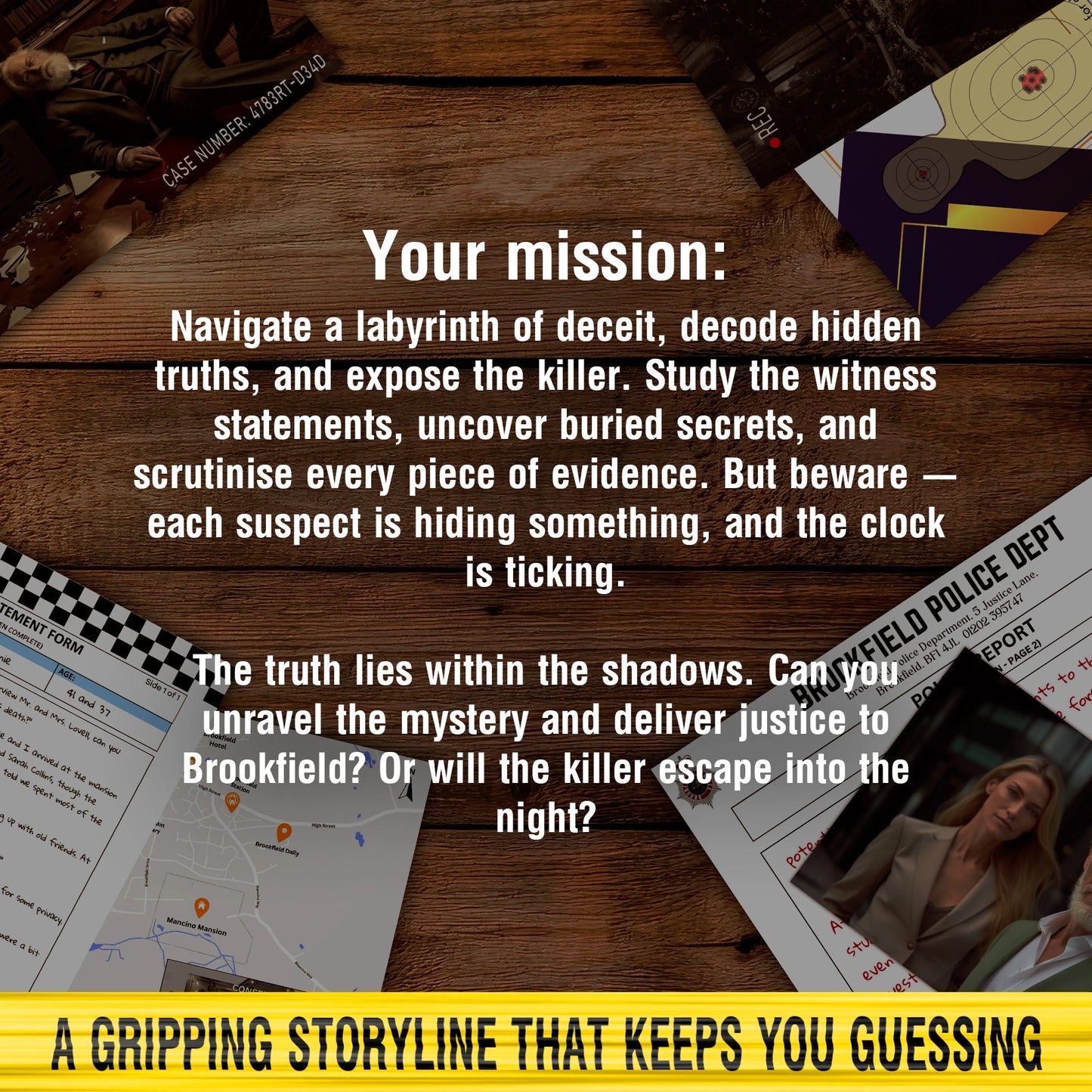 Murder at Mancino Mansion | Cold Case Files Investigations - Perfect for Individuals, Date Nights, Dinner Parties and Hosting