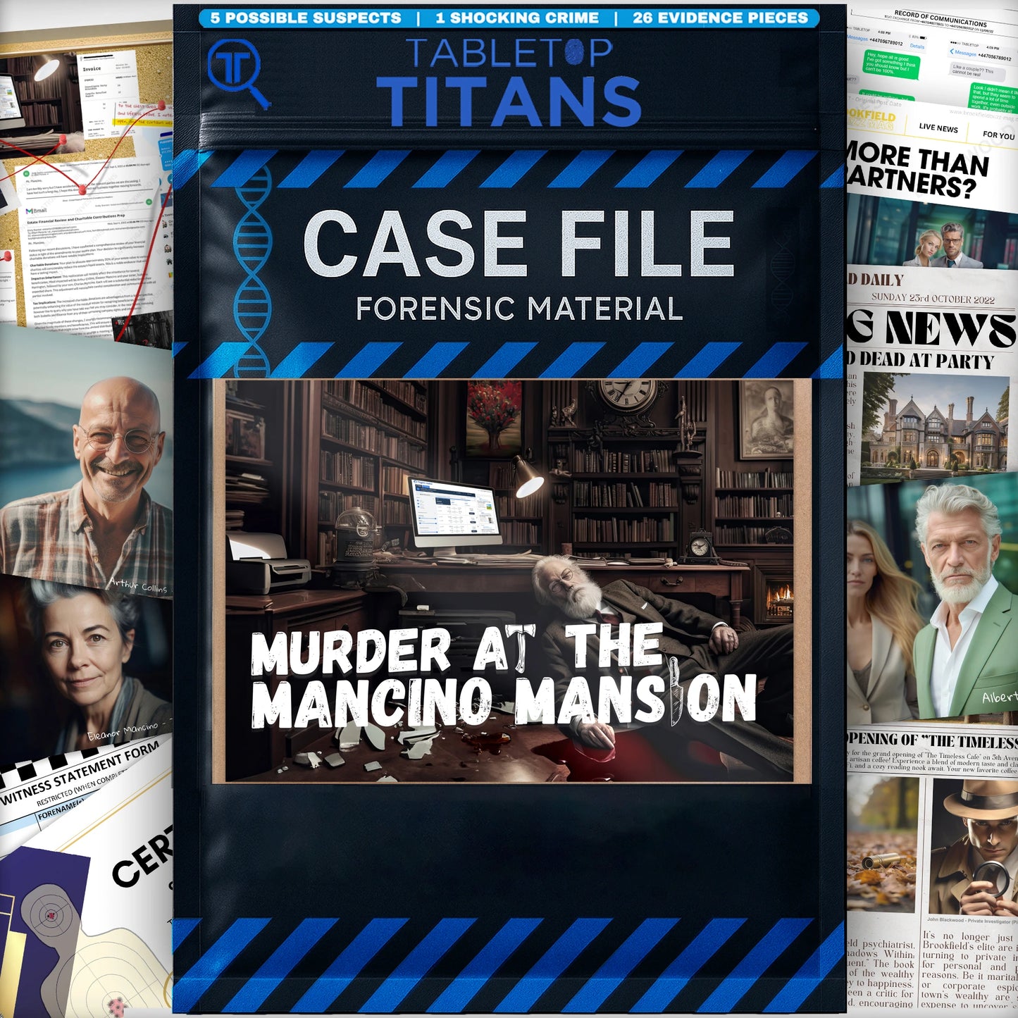 murder mystery case file uk unsolved whodunnit game table top titans mystery case