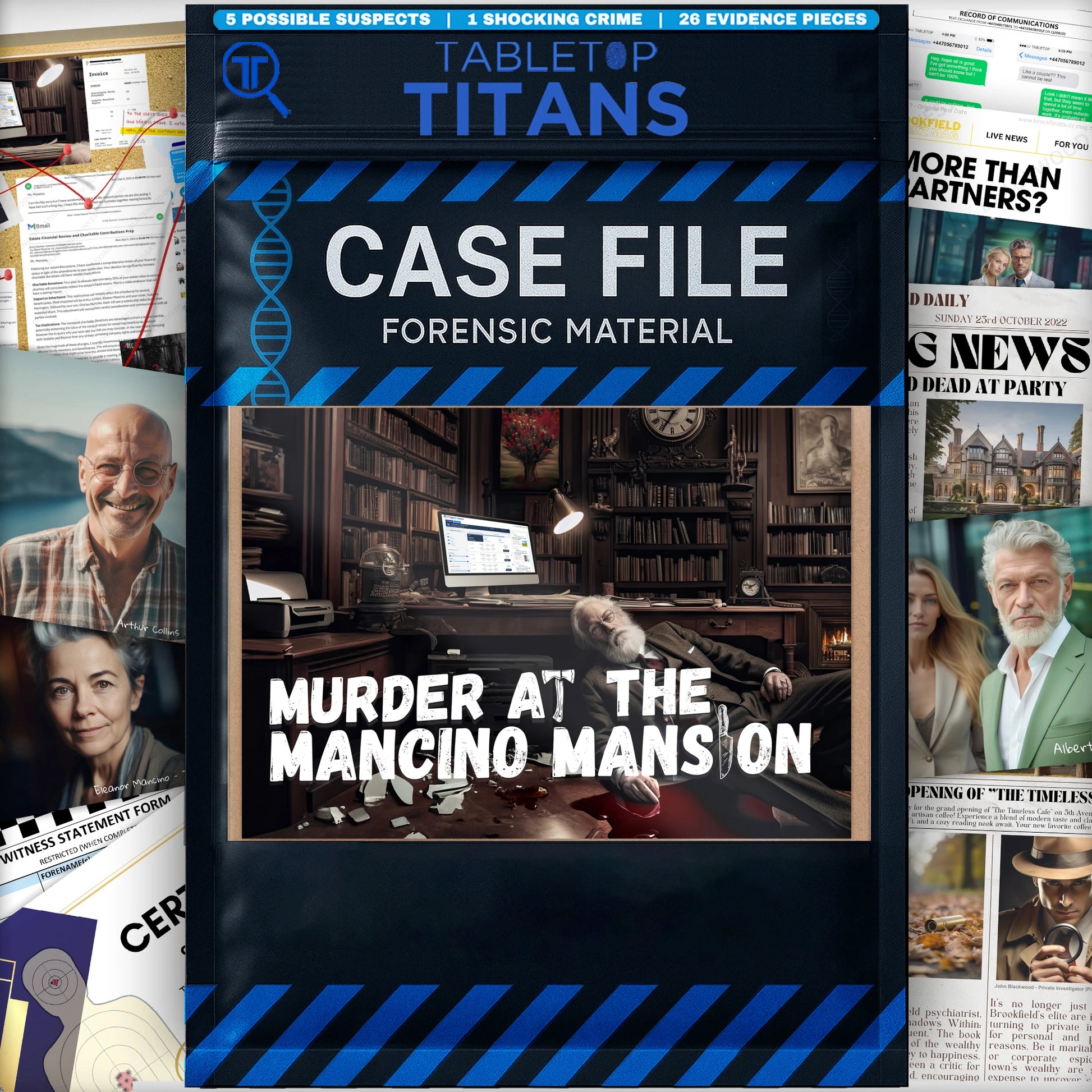 murder mystery case file uk unsolved whodunnit game table top titans mystery case